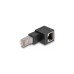 RJ-45 Buchse, Cat.6a(schwarz, 90° nach unten gewinkelt)