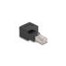 RJ-45 Buchse, Cat.6a(schwarz, 90° nach rechts gewinkelt)