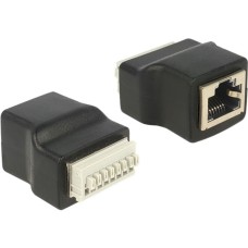 DeLOCK Adapter R-J45 Buchse - Terminalblock(schwarz)