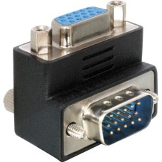DeLOCK Adapter VGA Stecker/Buchse 90° gewinkelt(schwarz)