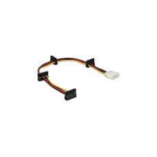 4x SATA 15Pin Buchse(schwarz/rot, 40cm)