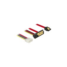 SATA 22Pin(schwarz/rot, 30cm, 22Pin-Stecker abgewinkelt)