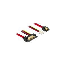 SATA 22Pin(schwarz/rot, 30cm, 22Pin-Stecker gerade)