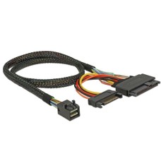 U.2 SFF-8639 + SATA Stromanschluss(schwarz, 50cm)
