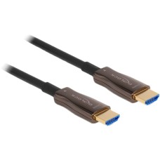 DeLOCK Aktives Optisches HDMI Kabel 8k 60Hz(schwarz, 10 Meter, mit Metallarmierung)