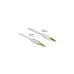 3,5mm 4Pin Buchse Ultra Slim(weiß/silber, 0,5 Meter)
