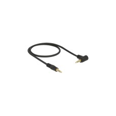 3,5mm Stecker(schwarz, 1 Meter, abgewinkelt)