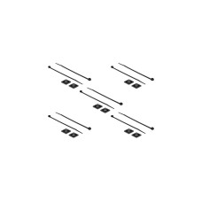 DeLOCK Befestigungssockel 25 x 25mm mit Kabelbinder L 150 x B 3,6mm(schwarz, 10 Paar)