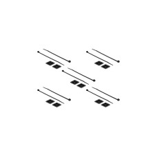 DeLOCK Befestigungssockel 28 x 28mm mit Kabelbinder L 300 x B 3,4mm(schwarz, 10 Paar)