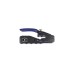 DeLOCK Crimp-Zange für 8P/ RJ45 Modularstecker, Crimpzange(schwarz/blau, mit Klinge und Abisolierer (Easy-Connect))