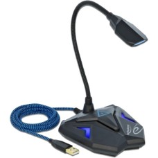 DeLOCK Desktop USB Gaming Mikrofon(schwarz/blau)