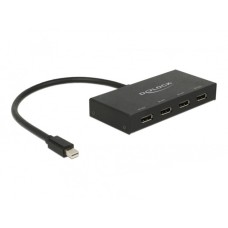 4x DisplayPort 4K, Video-Splitter(schwarz, 30cm)
