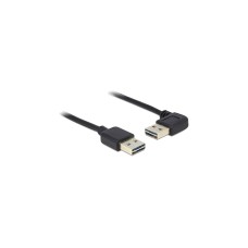 USB-A Stecker 90°(schwarz, 5 Meter, rechts / links abgewinkelt)