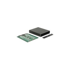 DeLOCK Externes Gehäuse 2x M.2 Key B, Laufwerksgehäuse(schwarz)