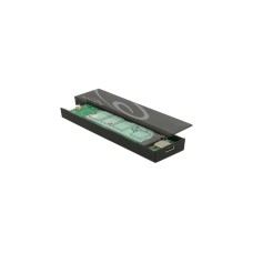 DeLOCK Externes Gehäuse M.2 SSD USB-C, Laufwerksgehäuse(schwarz)