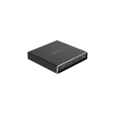 DeLOCK Externes Gehäuse für 2.5″ SATA HDD / SSD, Laufwerksgehäuse(schwarz, mit zusätzlichem USB Type-C und Typ-A Port und SD Slot, Outlet)