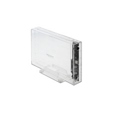 DeLOCK Externes Gehäuse für 3.5" SATA HDD mit USB Type-C Buchse, Laufwerksgehäuse(transparent)