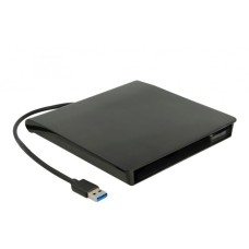 DeLOCK Externes Gehäuse für 5.25" Slim Sata Laufwerke 12,7 mm zu USB-A Stecker, Laufwerksgehäuse(schwarz)