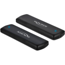 DeLOCK Externes Gehäuse für M.2 NVMe PCIe SSD mit USB Type-C Buchse, Laufwerksgehäuse(schwarz)