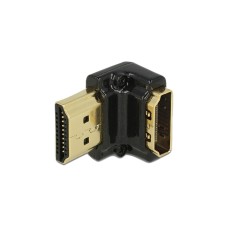 HDMI-A Buchse 4K, Adapter(schwarz, 90° abgewinkelt nach unten)
