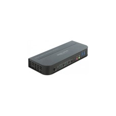 DeLOCK HDMI KVM Switch 4K 60 Hz mit USB 3.0 und Audio, KVM-Switch(schwarz)