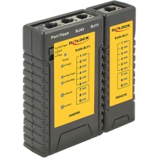 DeLOCK Kabeltester RJ45/RJ12+Portfinder(schwarz)