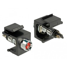 DeLOCK Keystone LED rot 6 V, Keystone-Modul(schwarz, für Keystone Halterungen mit 19,2x14,9 mm)