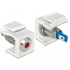 DeLOCK Keystone LED rot 6 V flach, Keystone-Modul(weiß, für Keystone Halterungen mit 19,2x14,9 mm)