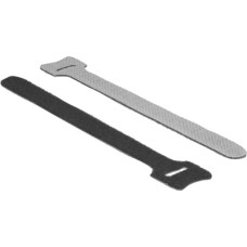 DeLOCK Klett-Kabelbinder 150mm x 12mm(schwarz, 10 Stück)