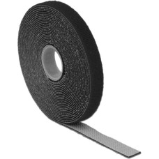 DeLOCK Klettband auf Rolle, 5 Meter x 13mm, Kabelbinder(schwarz)