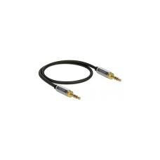 3,5mm 3Pin Stecker(schwarz, 0,5 Meter, mit zwei 6,35mm Schraubadaptern)