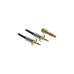 3,5mm 3Pin Stecker(schwarz, 2 Meter, mit zwei 6,35mm Schraubadaptern)