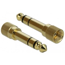 3,5mm 3Pin Stecker(schwarz, 5 Meter, mit zwei 6,35mm Schraubadaptern)