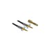 3,5mm 3Pin Stecker(schwarz, 5 Meter, mit zwei 6,35mm Schraubadaptern)