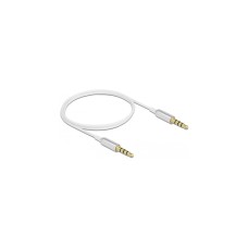 3,5mm 4Pin Stecker Ultra Slim(weiß/silber, 0,5 Meter)