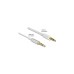 3,5mm 4Pin Stecker Ultra Slim(weiß/silber, 0,5 Meter)