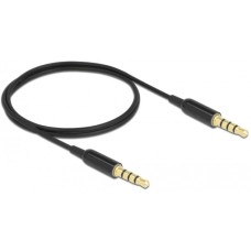 3,5mm 4Pin Stecker Ultra Slim(schwarz, 0,5 Meter)