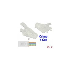 DeLOCK Knickschutz für RJ45 Crimp+Cut Stecker(transparent, 20 Stück)