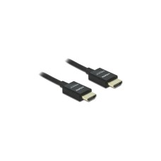 DeLOCK Koaxiales High Speed HDMI-Kabel 48 Gbps 8K 60Hz(schwarz, 1 Meter)
