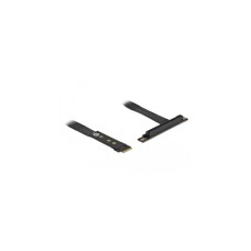 PCIe x16 NVMe Adapterkabel(schwarz, 20cm, PCIe Buchse 90° abgewinkelt)
