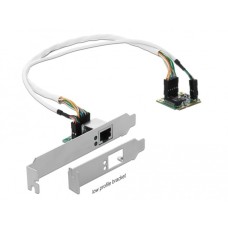 DeLOCK Mini PCIe I/O PCIe half size 1 x Gigabit LAN Low Profile, LAN-Adapter