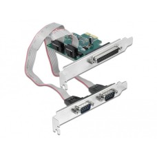 DeLOCK PCI Express Karte zu 2 x Seriell RS-232 + 1 x Parallel IEEE1284, Schnittstellenkarte