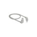 DeLOCK Patchkabel RJ45 Cat.6a S/FTP(grau, 50cm, gewinkelte Stecker 1x oben, 1x unten)