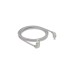 DeLOCK Patchkabel RJ45 Cat.6a S/FTP(grau, 2 Meter, gewinkelte Stecker 1x oben, 1x unten)