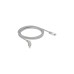 DeLOCK Patchkabel RJ45 Cat.6a S/FTP(grau, 2 Meter, 1x gerader, 1x unten gewinkelter Stecker)