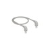 DeLOCK Patchkabel RJ45 Cat.6a S/FTP(grau, 50cm, gewinkelte Stecker 2x unten)
