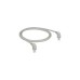 DeLOCK Patchkabel RJ45 Cat.6a S/FTP(grau, 1 Meter, gewinkelte Stecker 2x unten)
