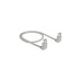 DeLOCK Patchkabel RJ45 Cat.6a S/FTP(grau, 50cm, gewinkelte Stecker 2x oben)