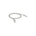 DeLOCK Patchkabel RJ-45 Cat.6a S/FTP(grau, 1 Meter, 1x gerader, 1x unten gewinkelter Stecker)