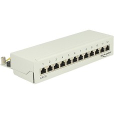 DeLOCK Patchpanel 12P Port Cat.6(grau)